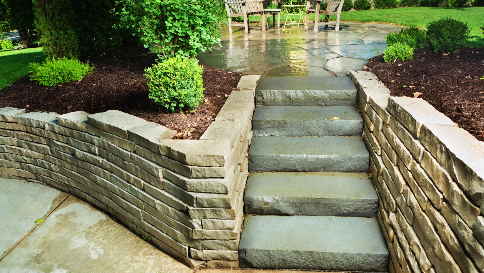 Natural Stone & Concrete Steps