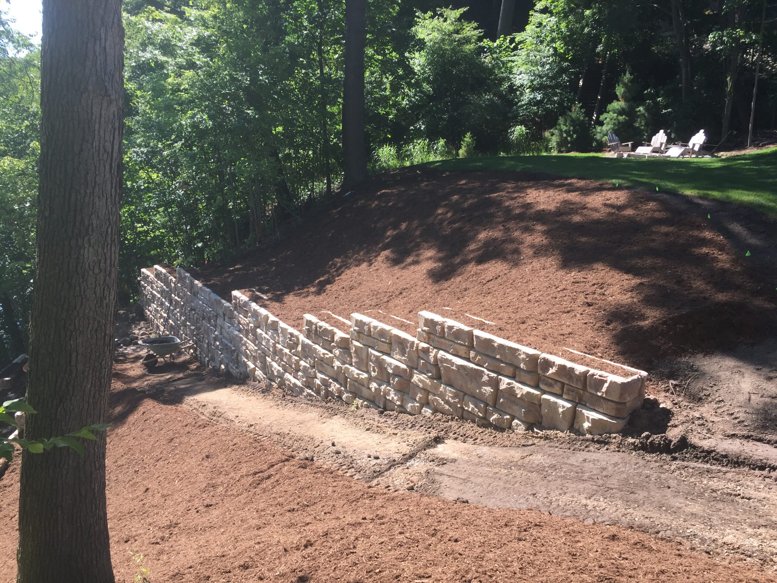 Retaining Wall installation
