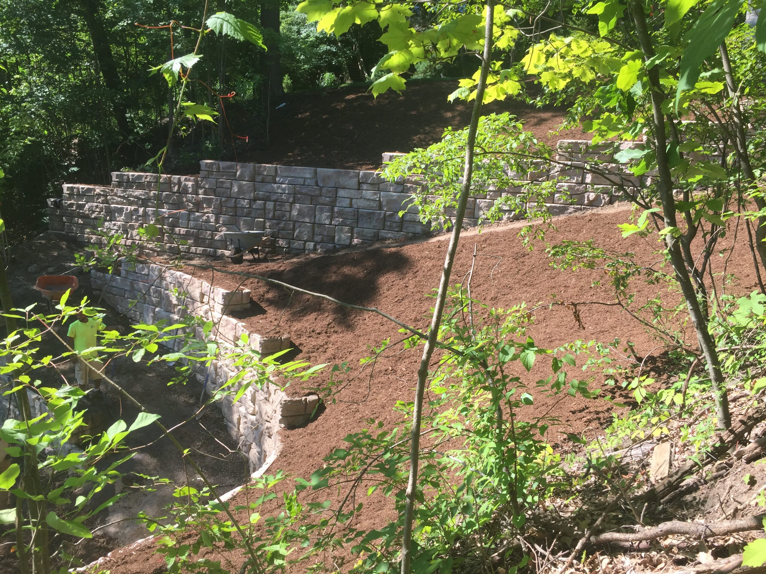 Retaining Wall installation