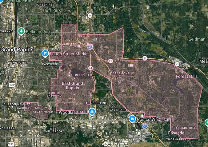 Twin Lakes Nursery residential snow plowing service area map